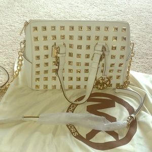 White Michael Kors women handbag